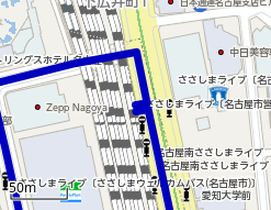 ささしまライブ 名古屋市営バス から名古屋南ささしまライブまでの自動車ルート Navitime
