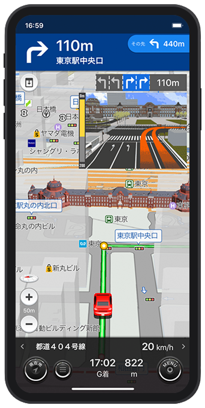 アプリ　地図画面